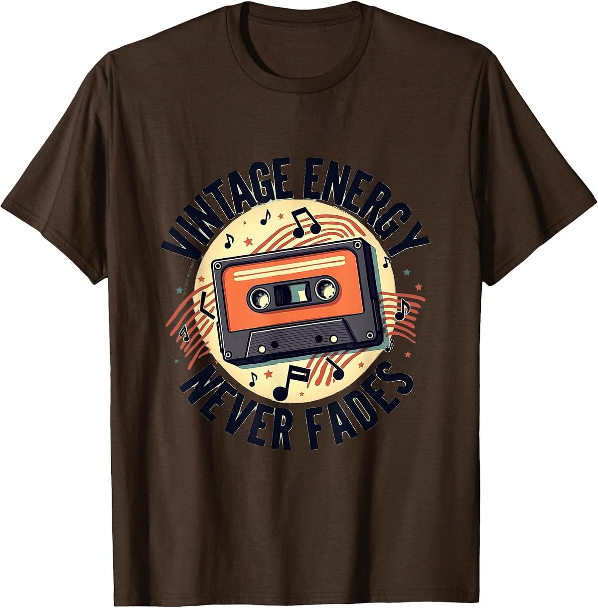Vintage 1975 Energy Never Fades Retro Design T-Shirt - Brown