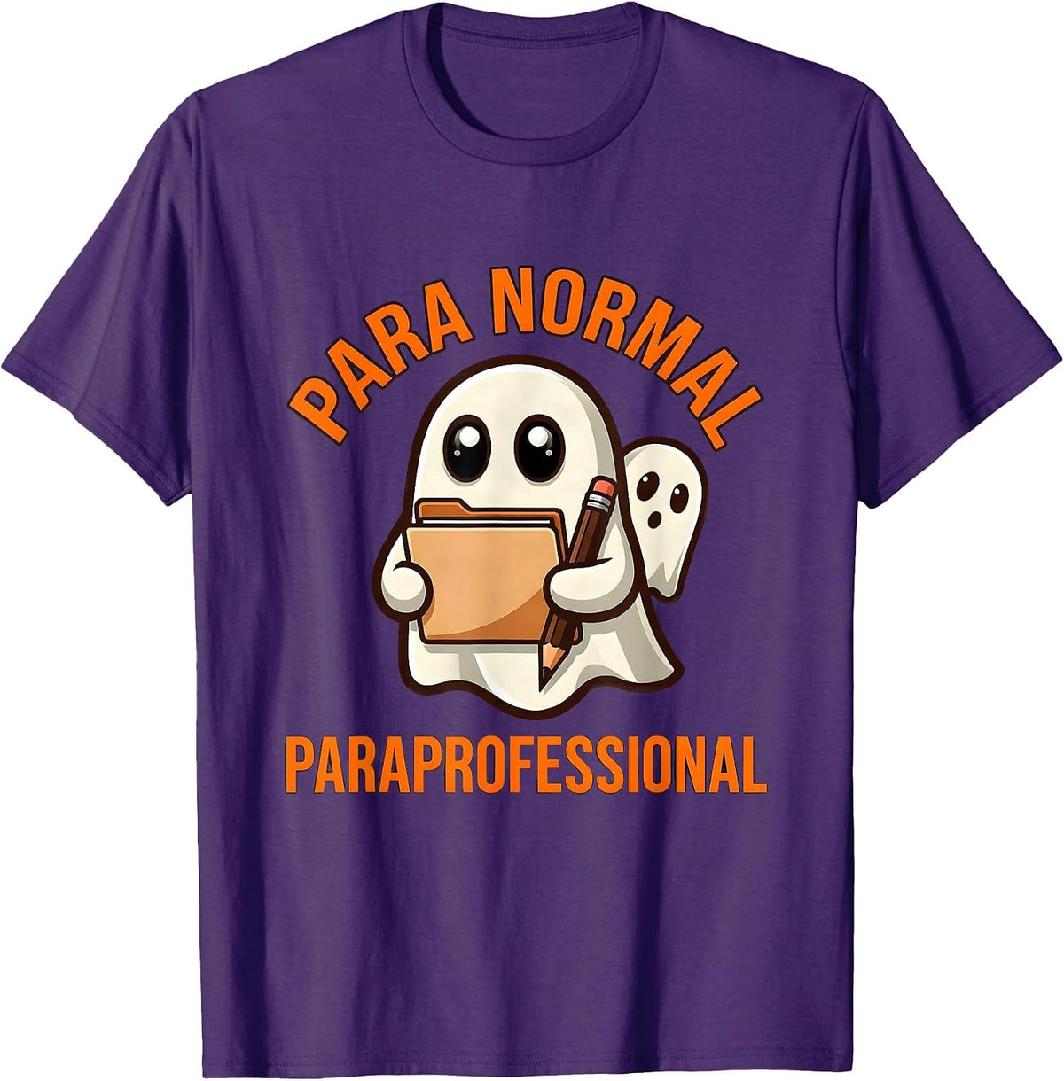 Men's Para Normal Paraprofessional Ghost SPED Teacher Halloween T-Shirt - Purple