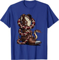 Snake Coiled Cowgirl Boot Western Graphic T-Shirt - Royal Blue