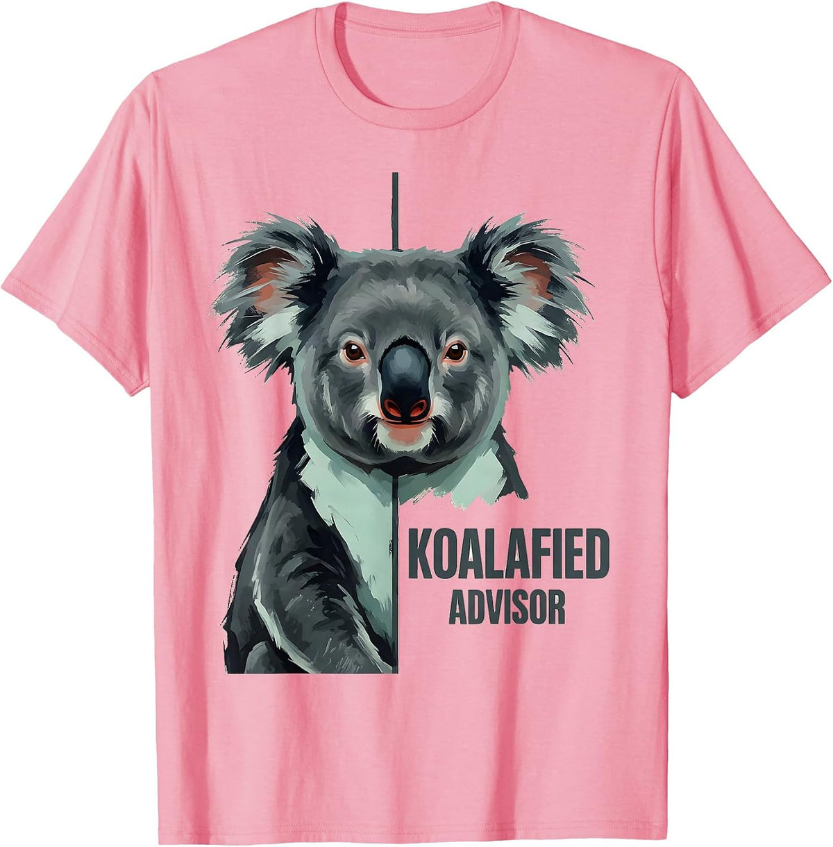 Men's Koalafied Advisor Funny Koala Lover Animal Pun Humor T-Shirt - Pink