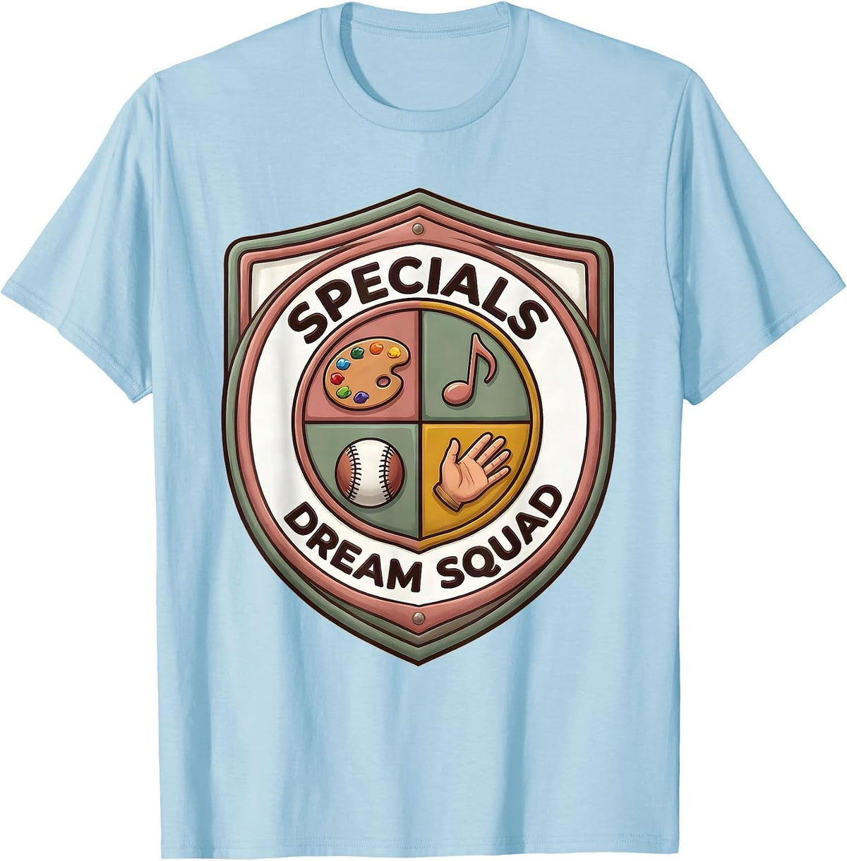 Men's Specials Dream Squad Teacher Crew Appreciation Back T-Shirt - Baby Blue