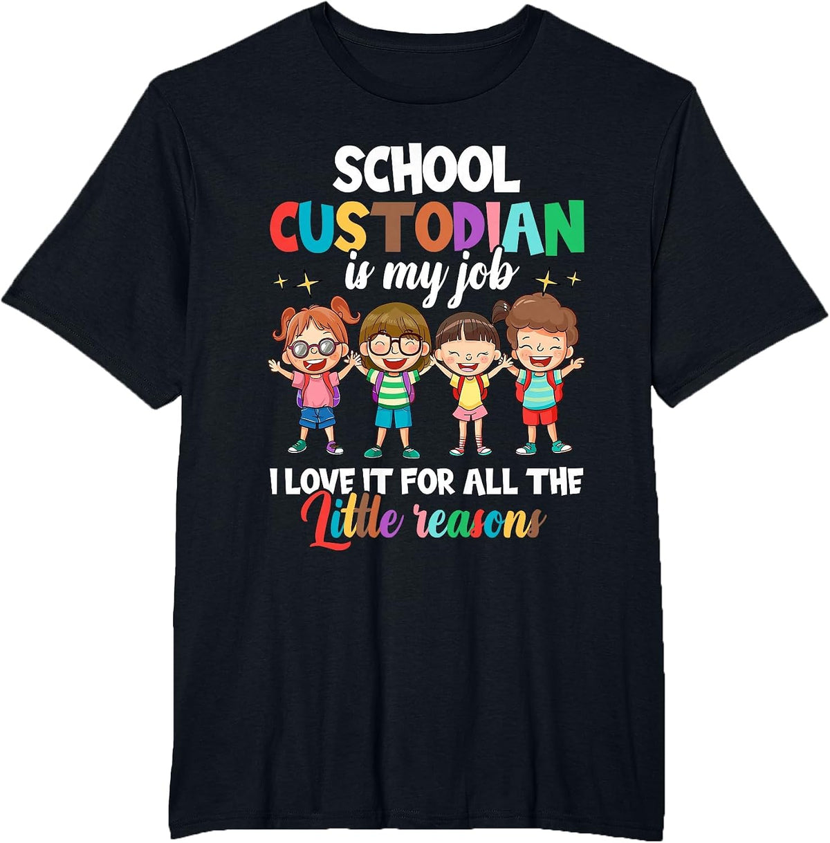 Custodian Appreciation Shirt, Back to School Janitor T-Shirt - Black