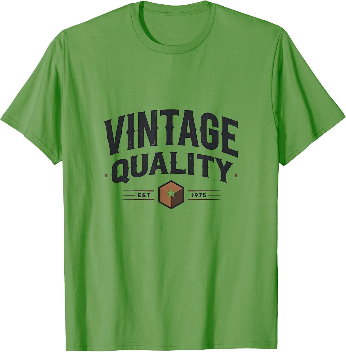 Vintage Classic Year 1975 Retro Birthday Design T-Shirt - Grass Green