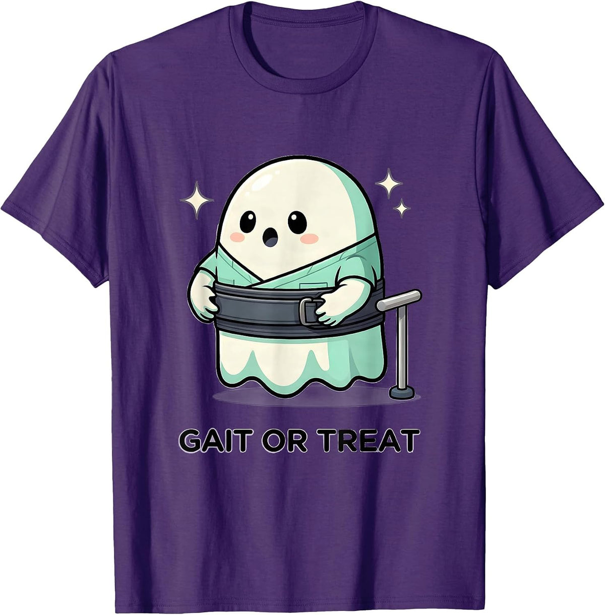 Gait Or Treat Funny Physical Therapist Halloween Humor T-Shirt - Purple