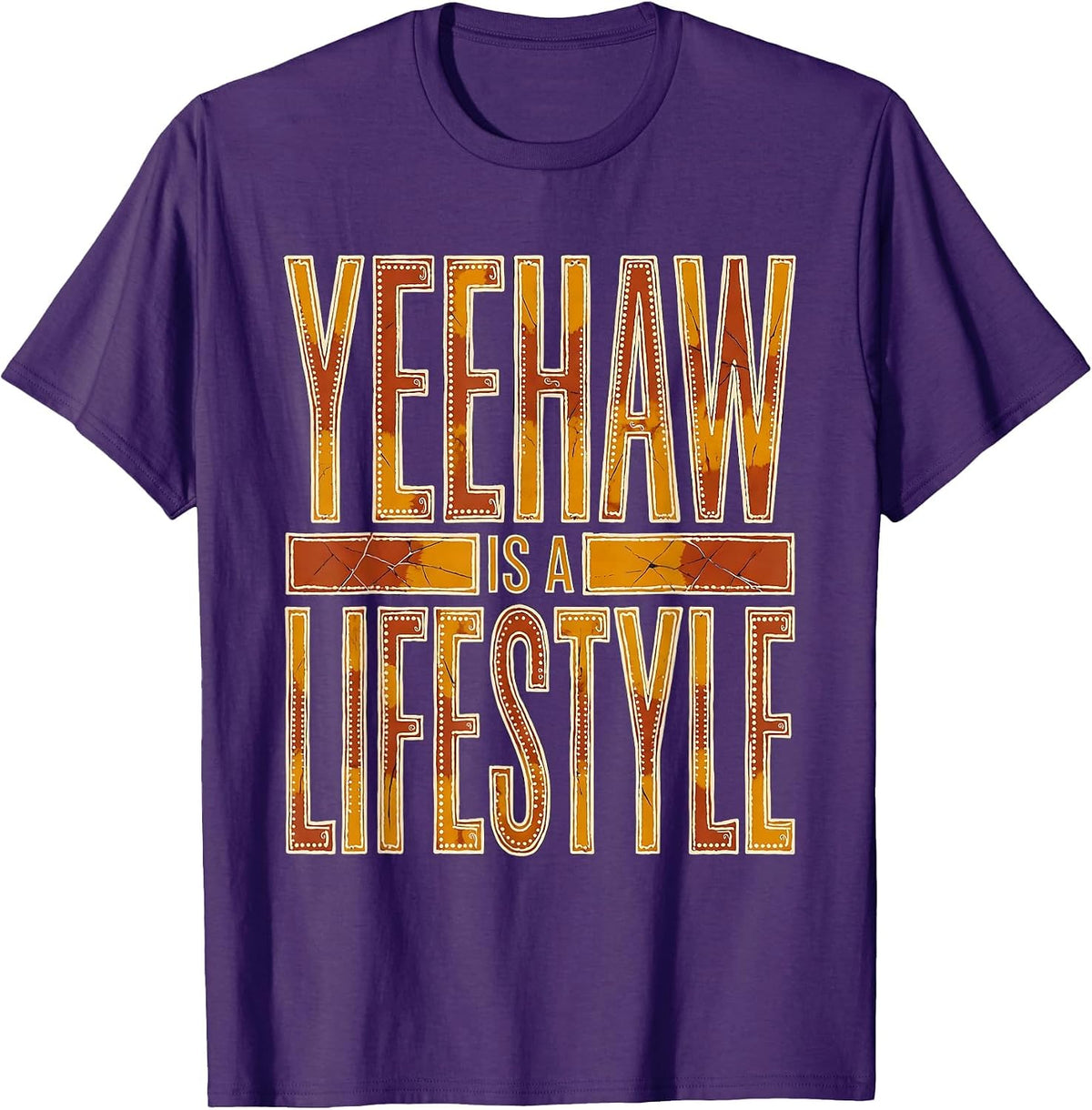 Yeehaw Is A Lifestyle Cowboy Design T-Shirt - Purple