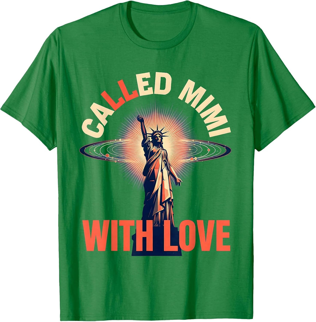 Men's Called Mimi With Love Grandma Design T-Shirt - Kelly Green