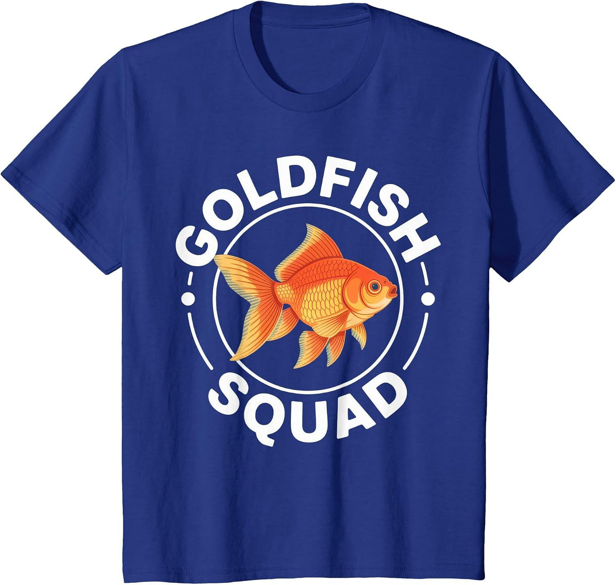 Goldfish Squad Pet Lovers Casual Summer Fun T-Shirt - Royal Blue