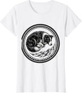 Women's Border Collie Herding Lightning Bolts Graphic T-Shirt - White