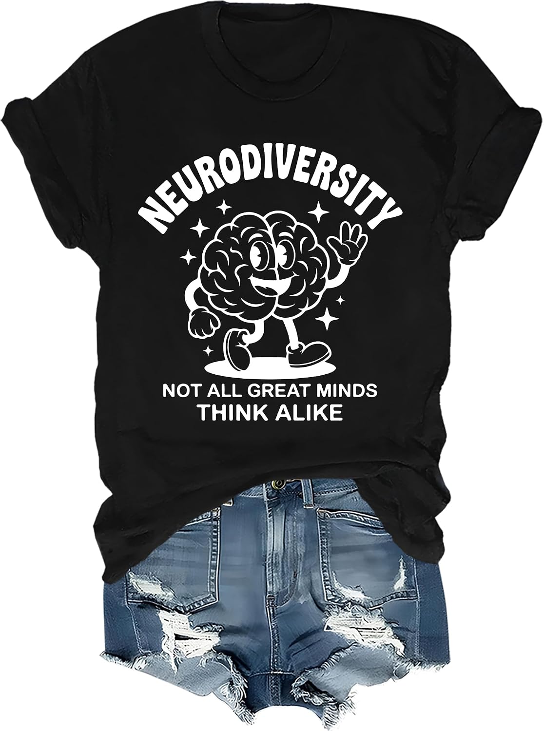 Neurodiversity Shirt Not All Great Minds Think Alike Tshirt Autism Awareness Shirts Special Education Top - Black