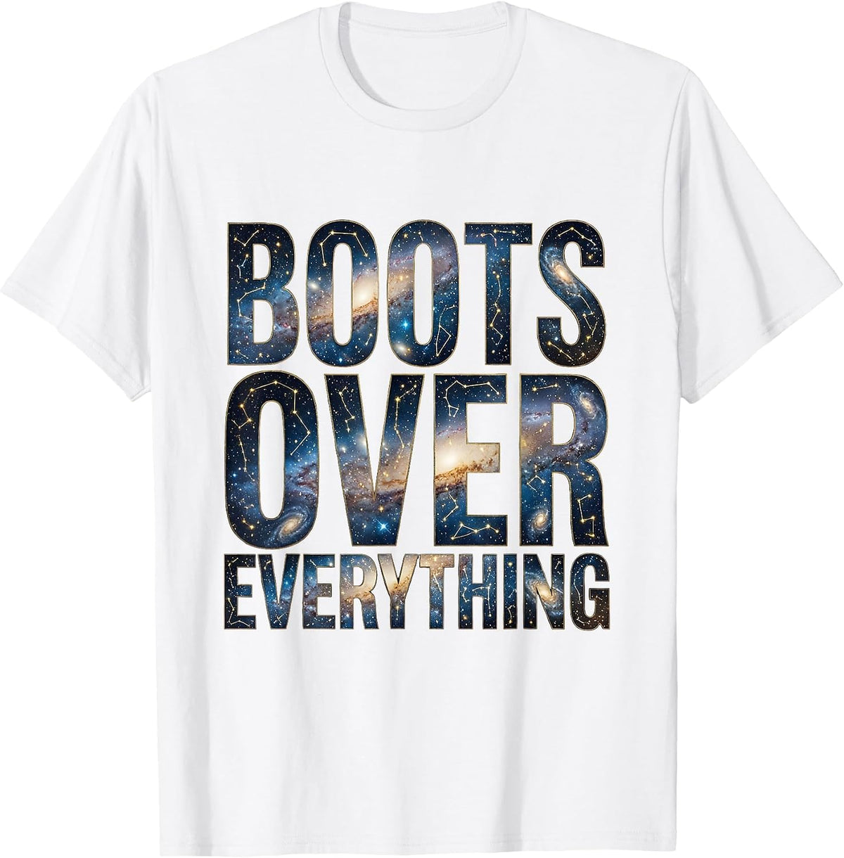 Men's Boots Over Everything Western Cowgirl Design T-Shirt - White