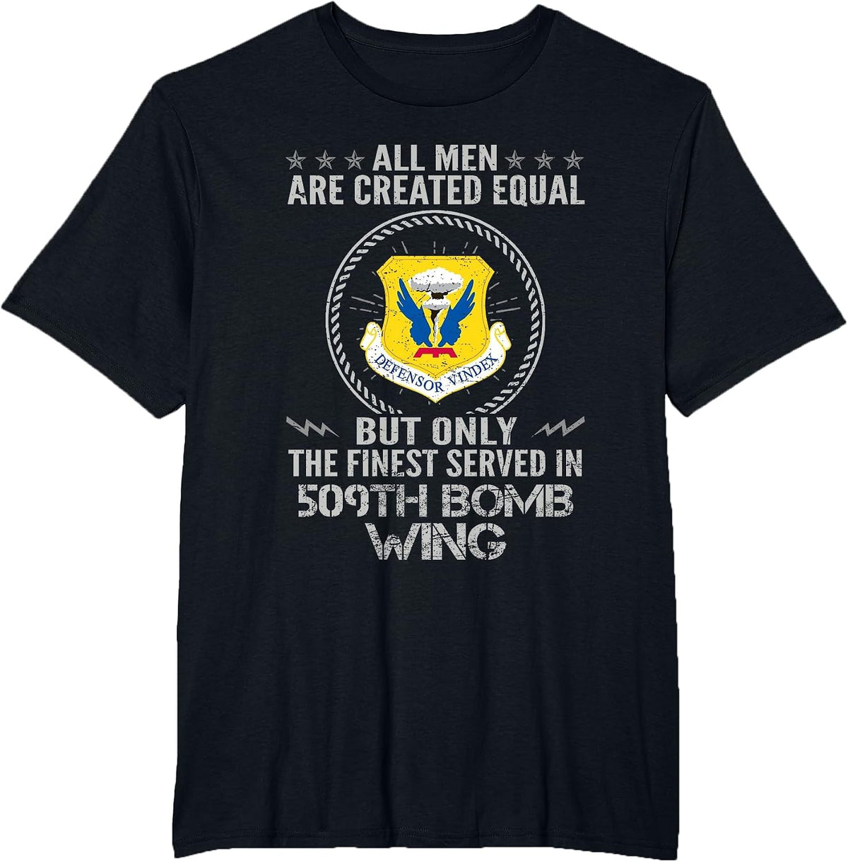 The Finest Served in 509th Bomb Wing Proud US Veteran T-Shirt - Black