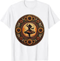 Men's White Cowgirl Twirling Lasso at Sunset T-Shirt - White