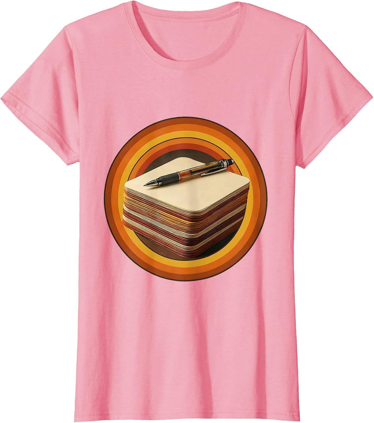 Women's 2nd Grade Teacher Graded Papers Illustration T-Shirt - Pink