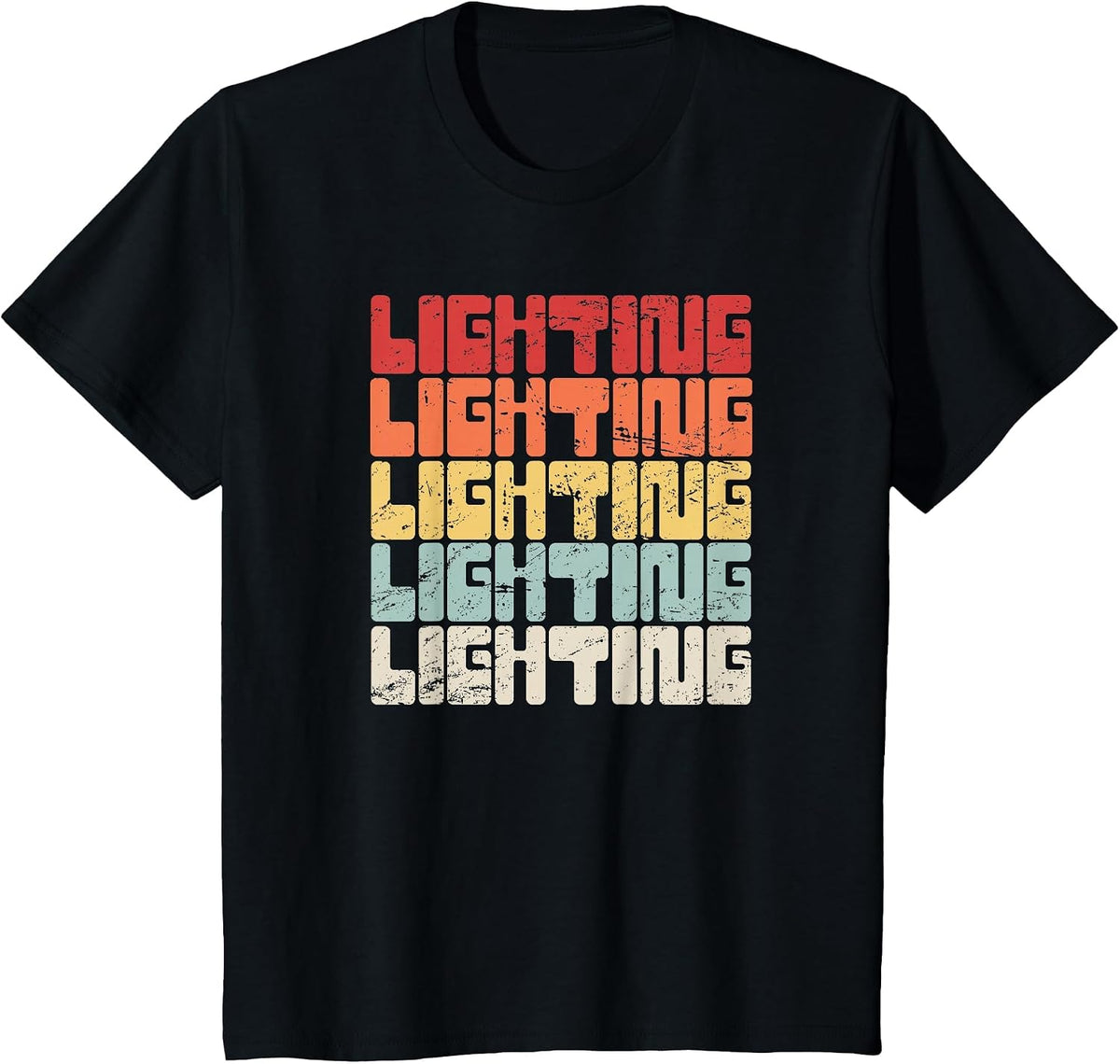 Vintage Theater & Stage Lighting LD/Lighting Designer T-Shirt - Black
