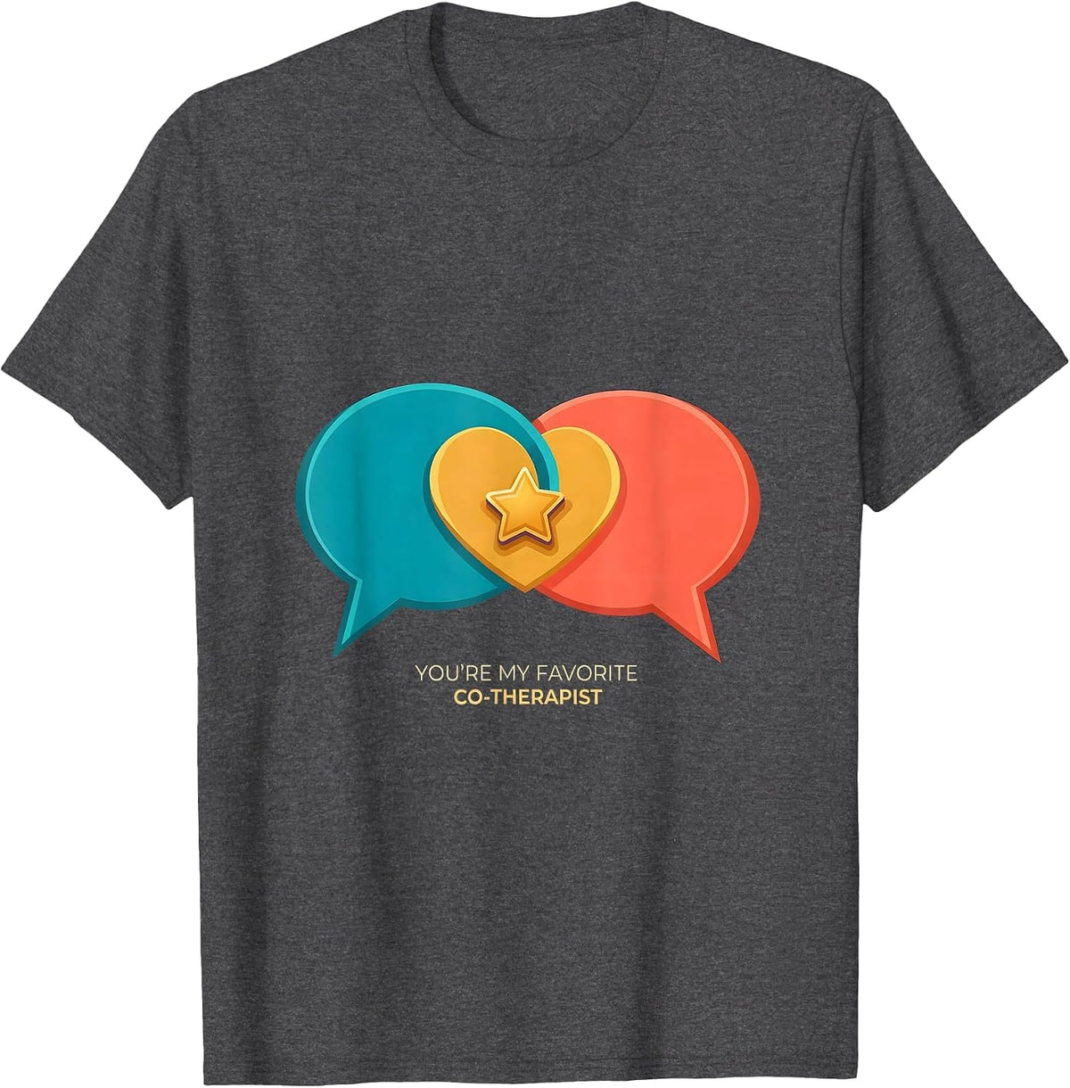 Men's You're My Favorite Co-Therapist ABA Behavior Analyst T-Shirt - Dark Heather Grey