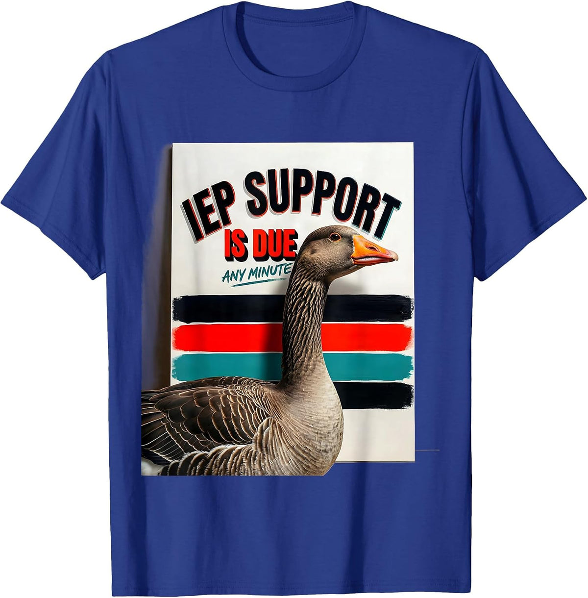 Men's IEP Support Is Due Any Minute Funny Special Education T-Shirt - Royal Blue