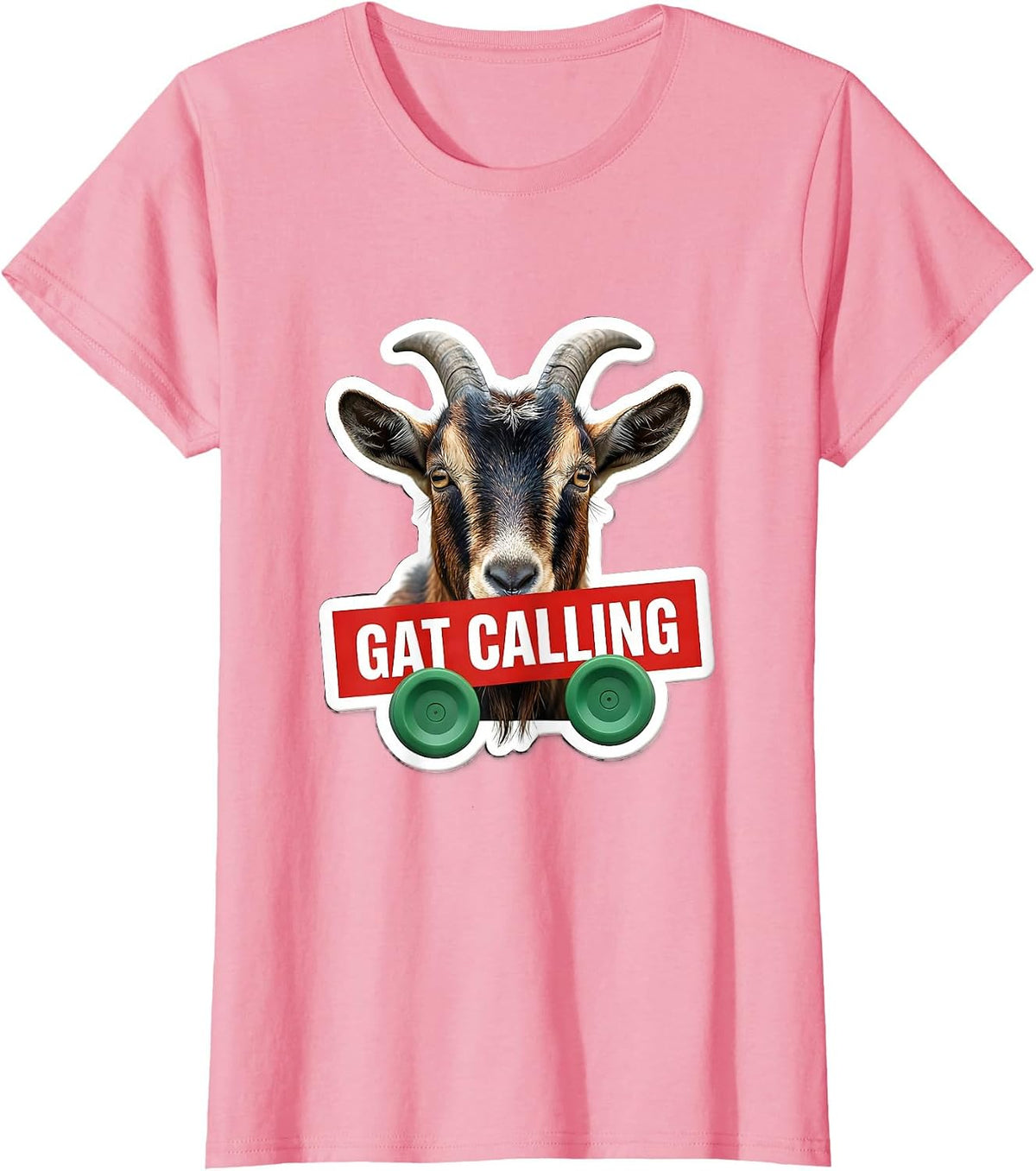 Women's Gat Calling Funny Misspelled Fish Meme Absurdist Humor T-Shirt - Pink