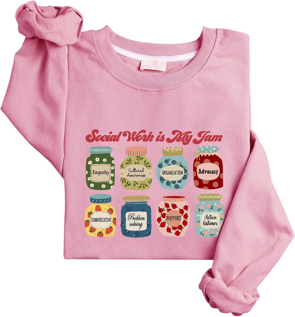 Social Work Is My Jam Sweatshirt Social Worker Sweatshirt - Pink