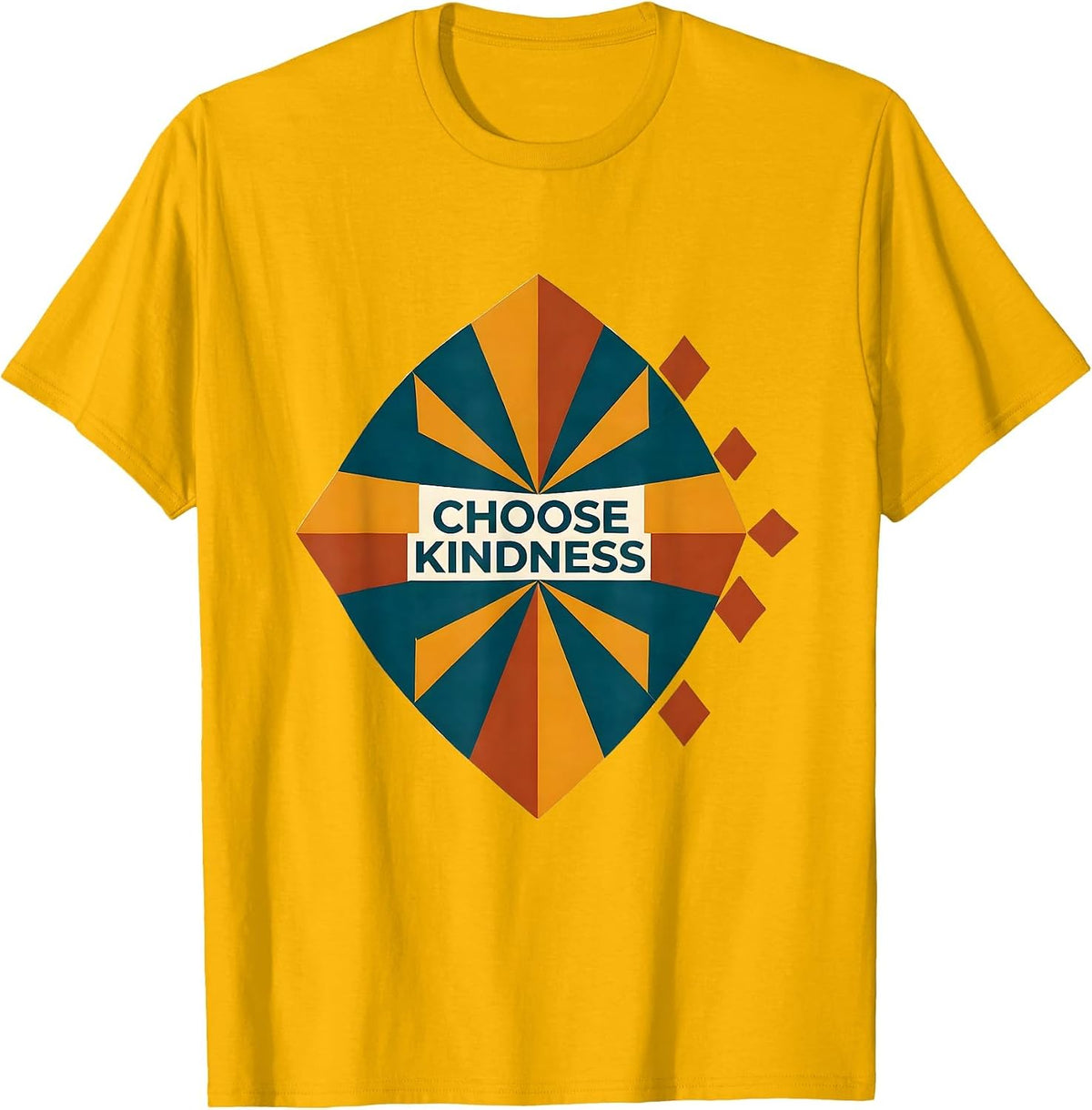 Choose Kindness Groovy Floral Positivity Gift for Special T-Shirt - Golden Yellow