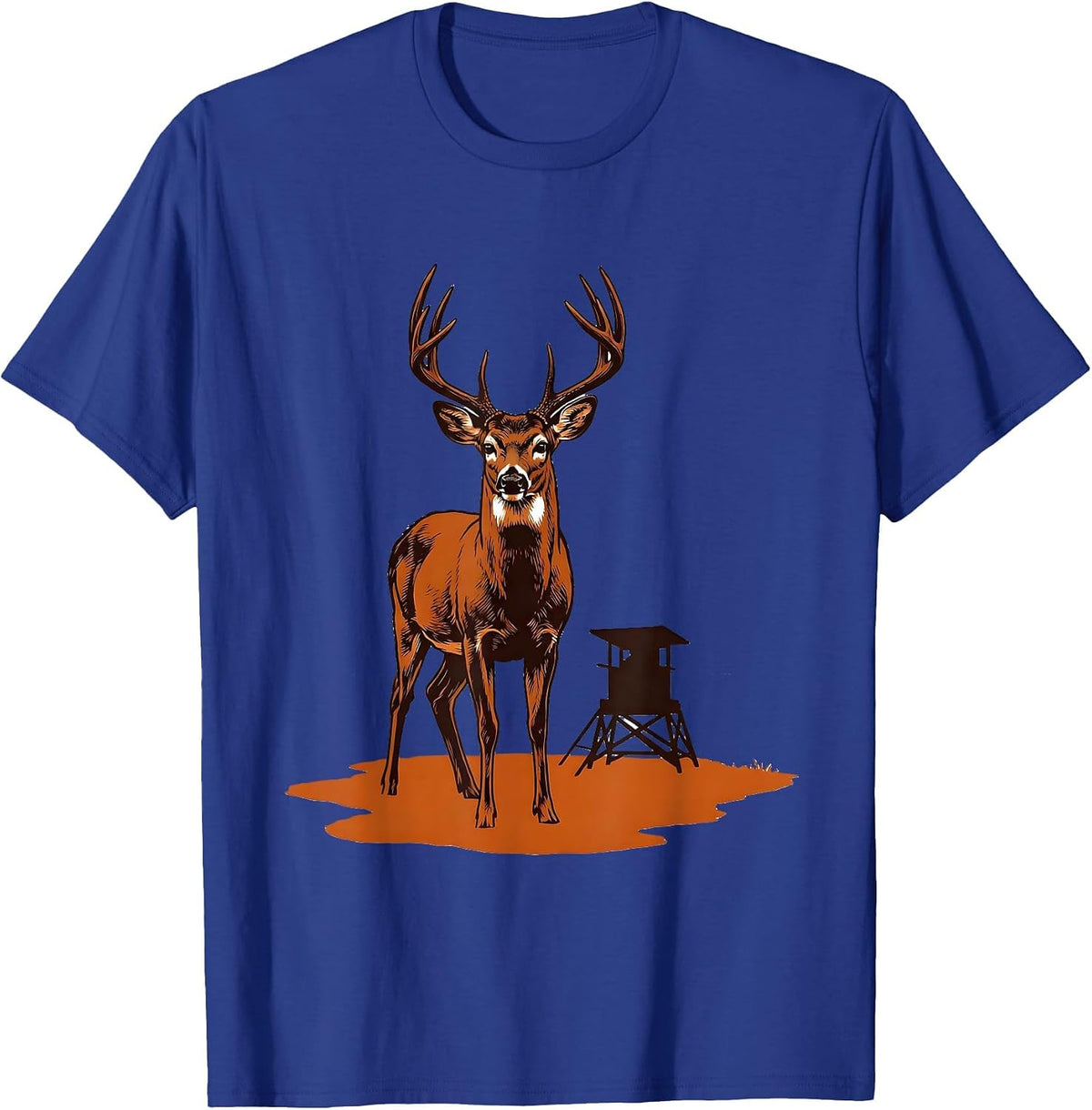 Whitetail Buck Hunting Dad Funny Deer Hunter Gift T-Shirt - Royal Blue