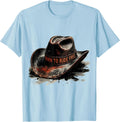 Men's Born to Ride Free Western Cowgirl Design T-Shirt - Baby Blue