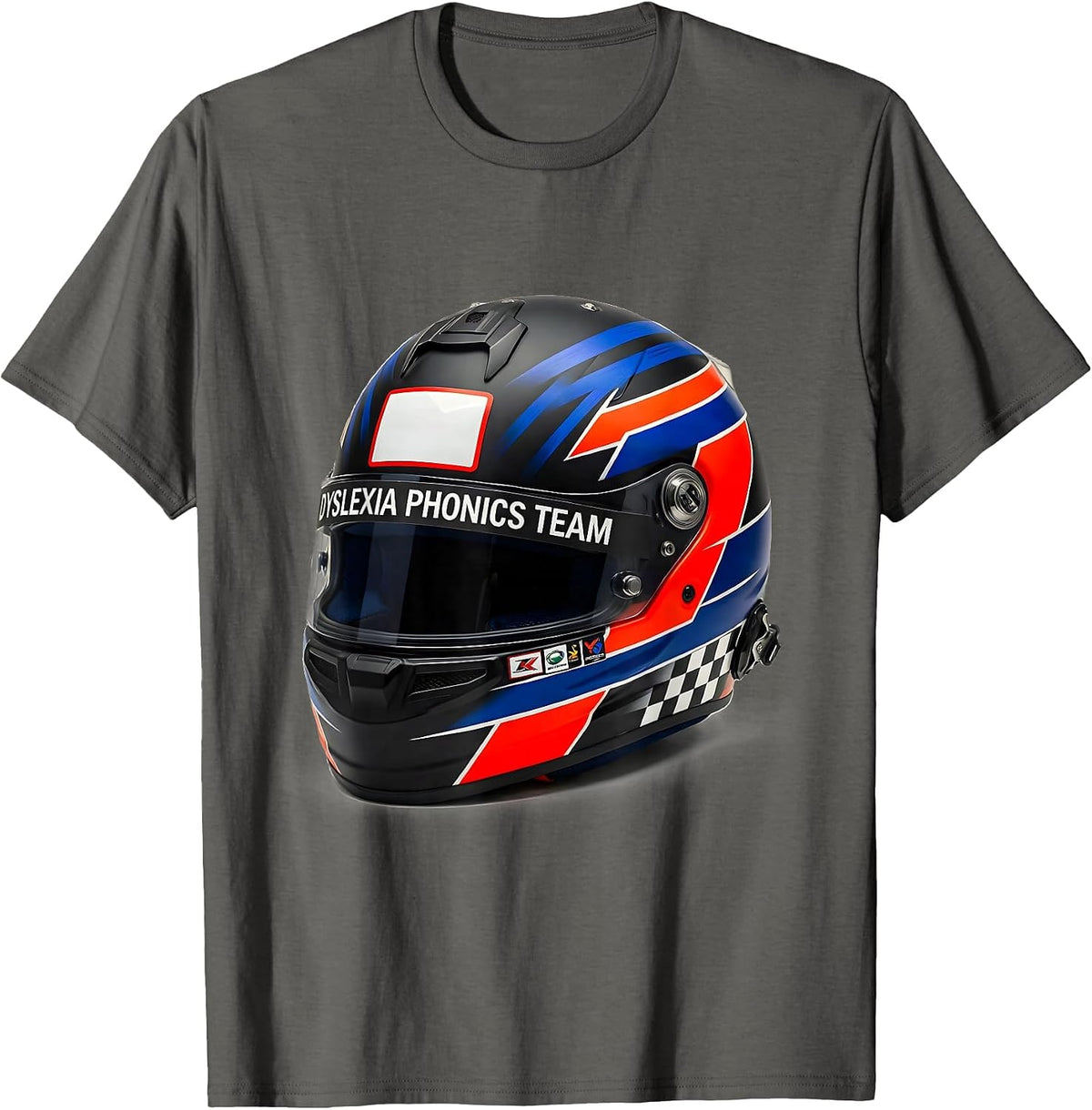 Men's Dyslexia Phonics Team Racing Livery Dyslexia Teacher Squad T-Shirt - Asphalt Grey