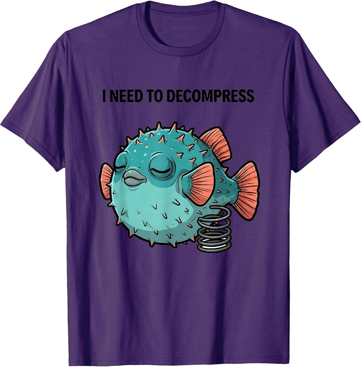 I Need To Decompress Funny Autism Meme Autistic Humor T-Shirt - Purple