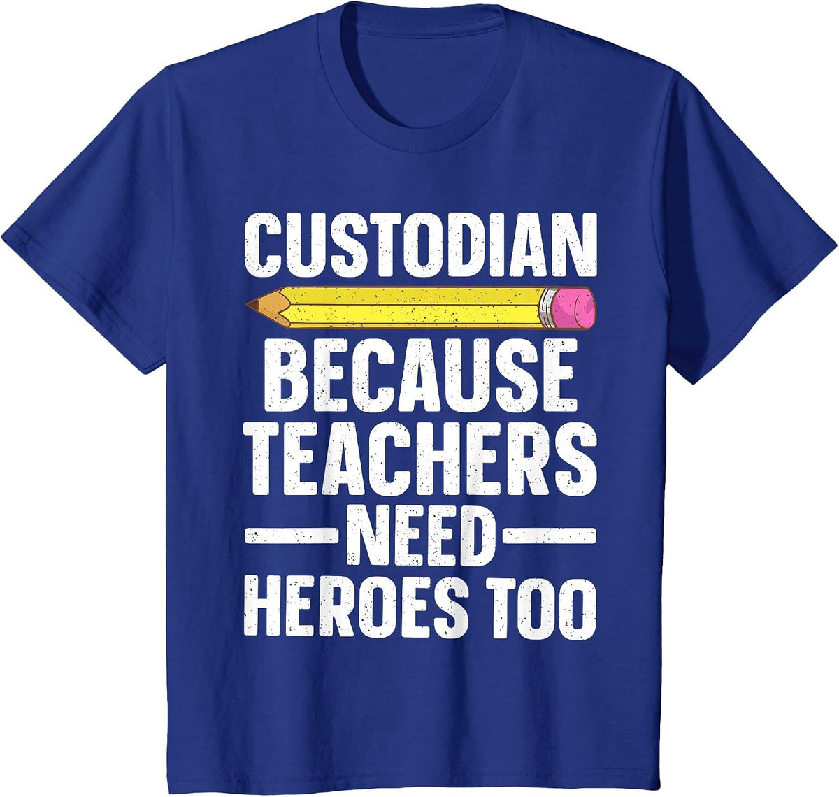Best Custodian Design for Men Women Janitor School Custodian T-Shirt - Royal Blue