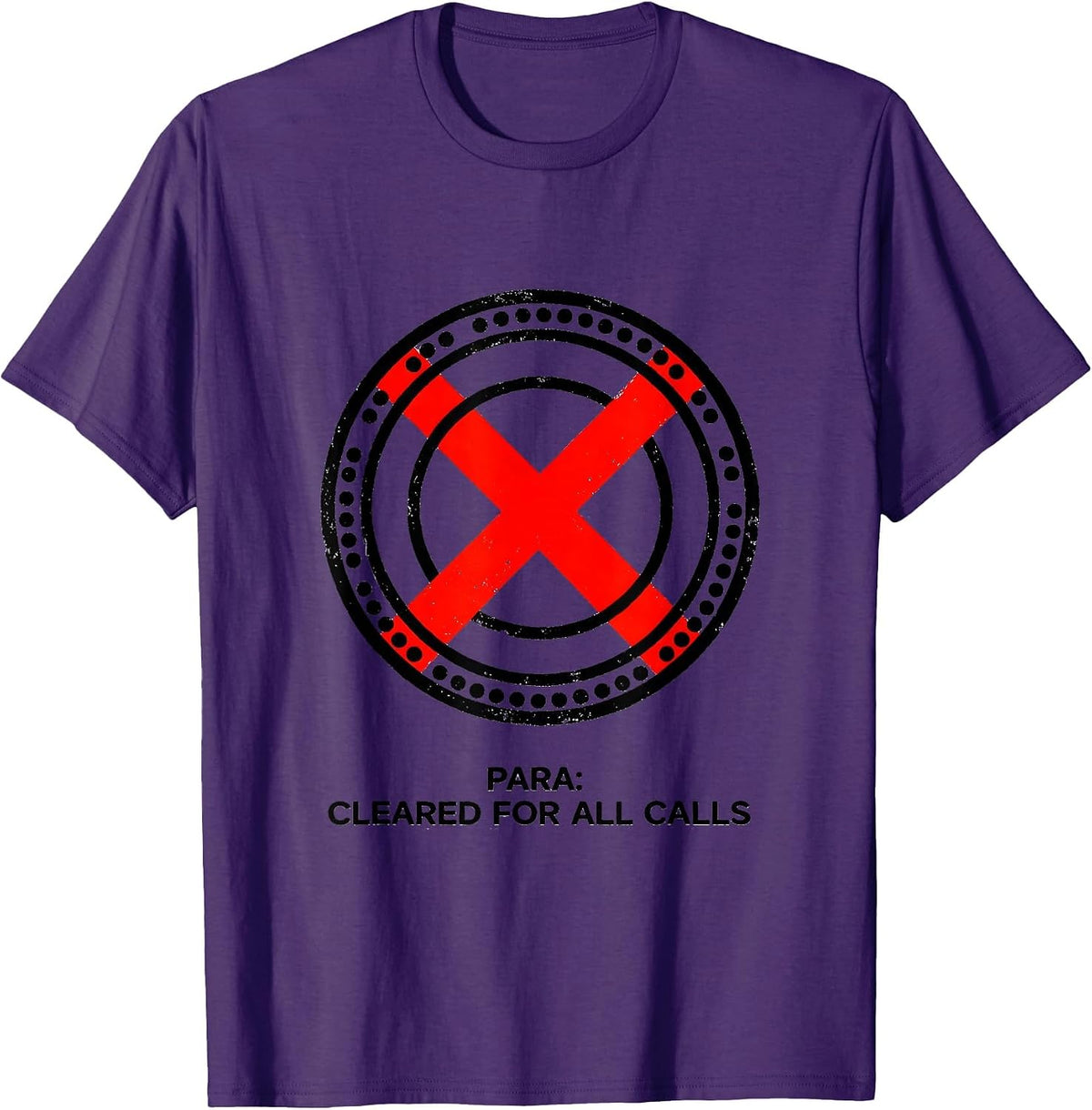 Para: Cleared For All Calls Funny Paraprofessional Goose T-Shirt - Purple