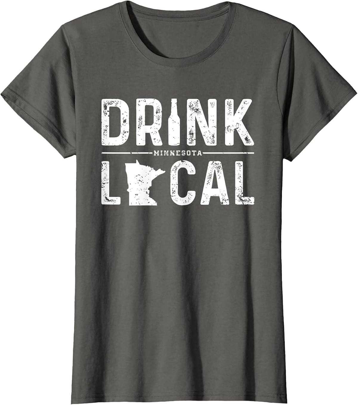 Minnesota Drink Local Shirt MN Brewmaster Minnesota Beer T-Shirt - Asphalt Grey