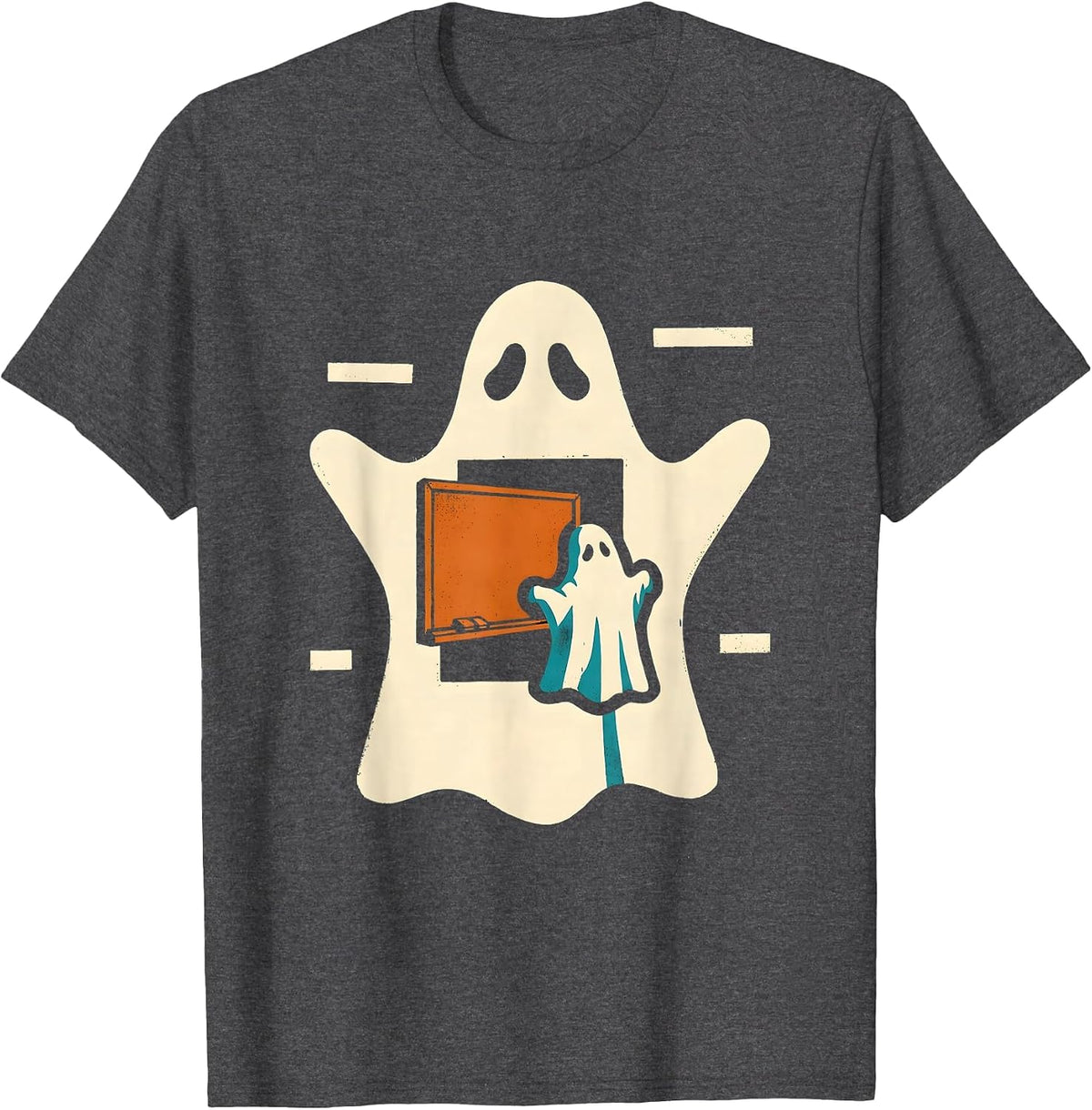 Ghost Para Normal Activities Paraprofessional Halloween T-Shirt - Dark Heather Grey