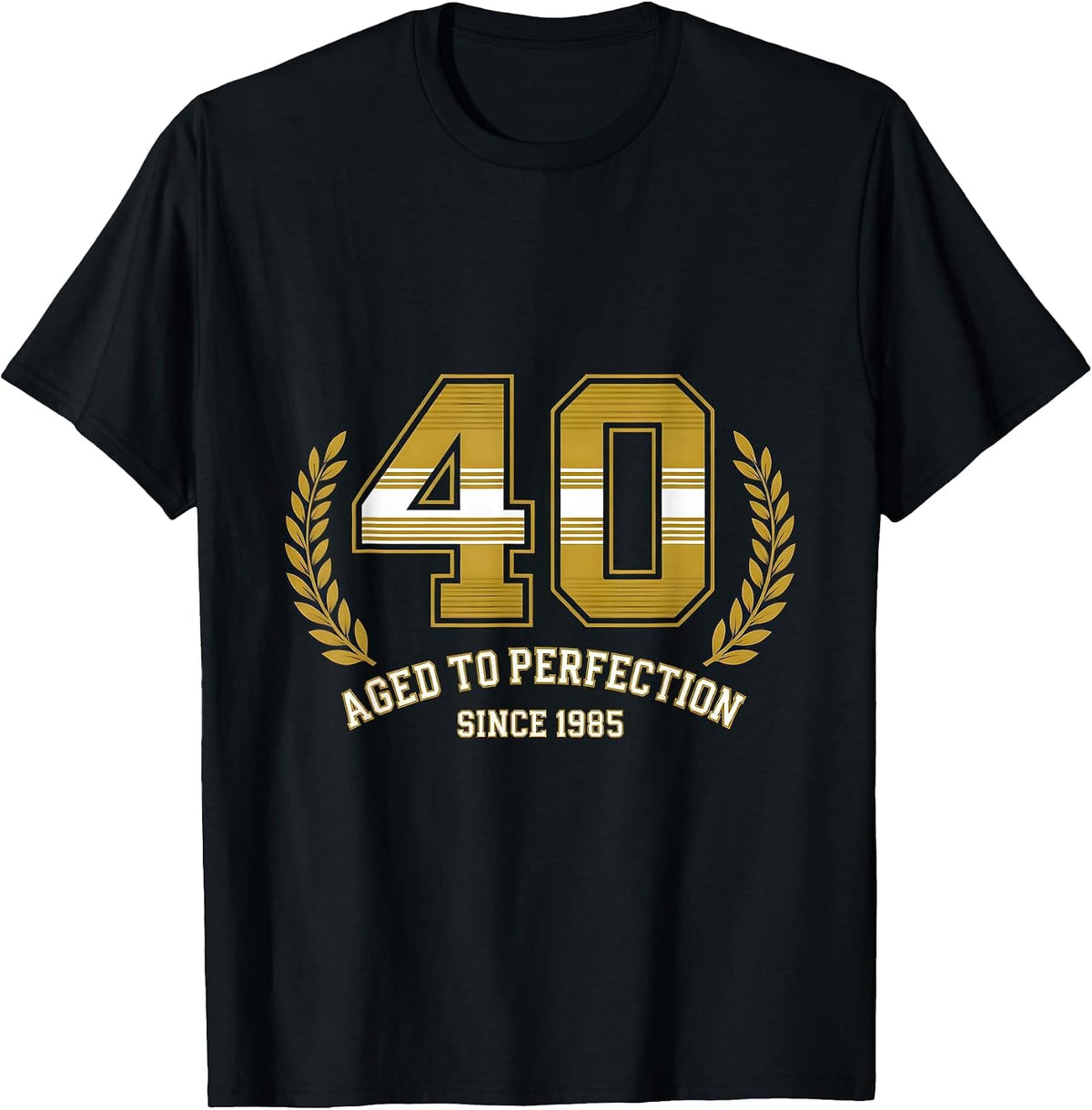 Men's Aged to Perfection Since 1985 40th Birthday T-Shirt - Black