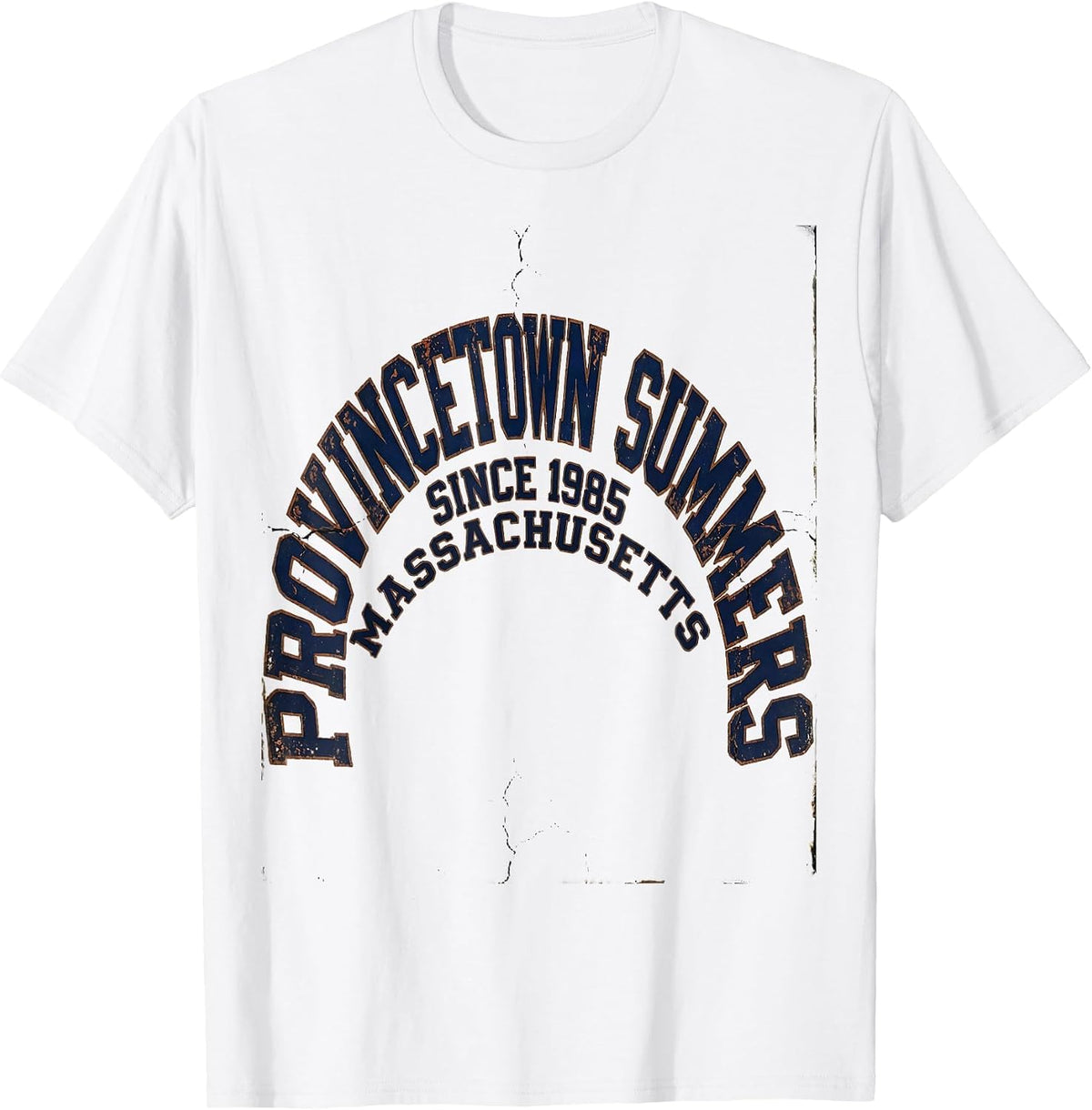 Men's Provincetown Summers Since 1985 Massachusetts Vintage T-Shirt - White