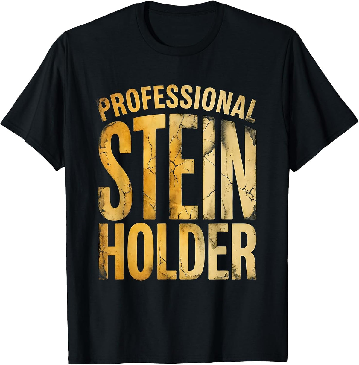 Men's Professional Stein Holder Oktoberfest Design T-Shirt - Black