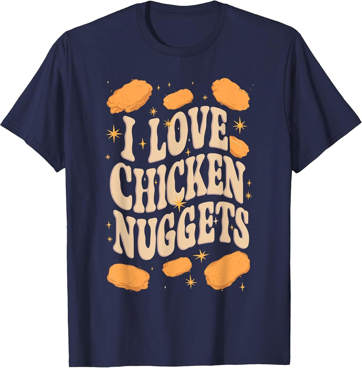 I Love Chicken Nuggets Lover Chicky Nuggies Toddler Kids Boy T-Shirt - Navy Blue