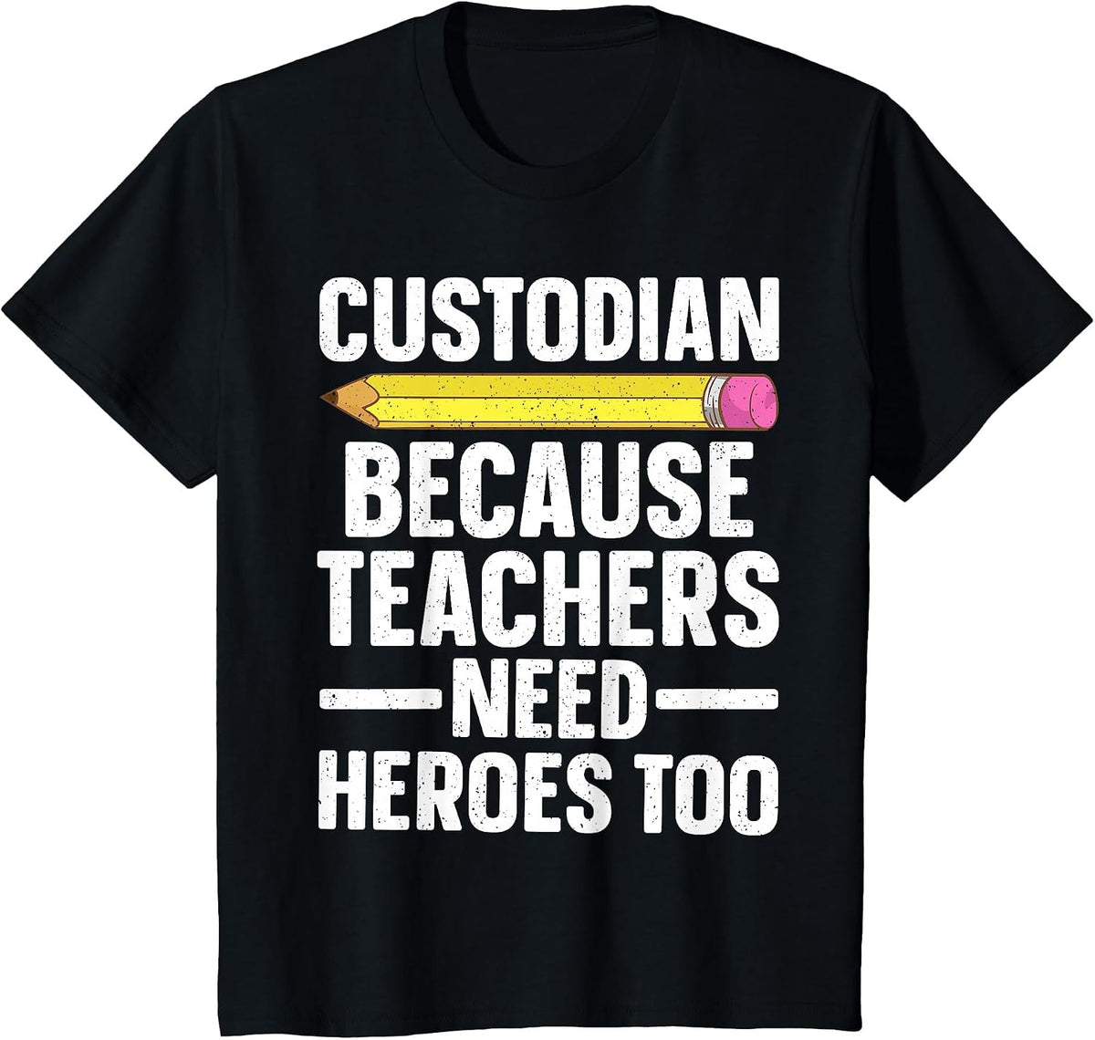Best Custodian Design for Men Women Janitor School Custodian T-Shirt - Black