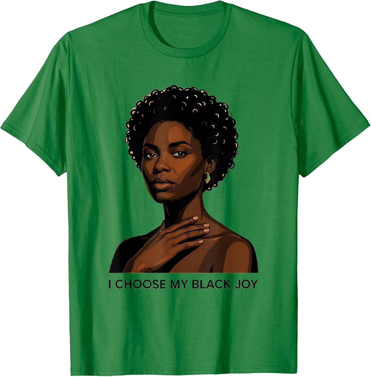 Men's I Choose My Black Joy Afro Pride Black History Month T-Shirt - Kelly Green