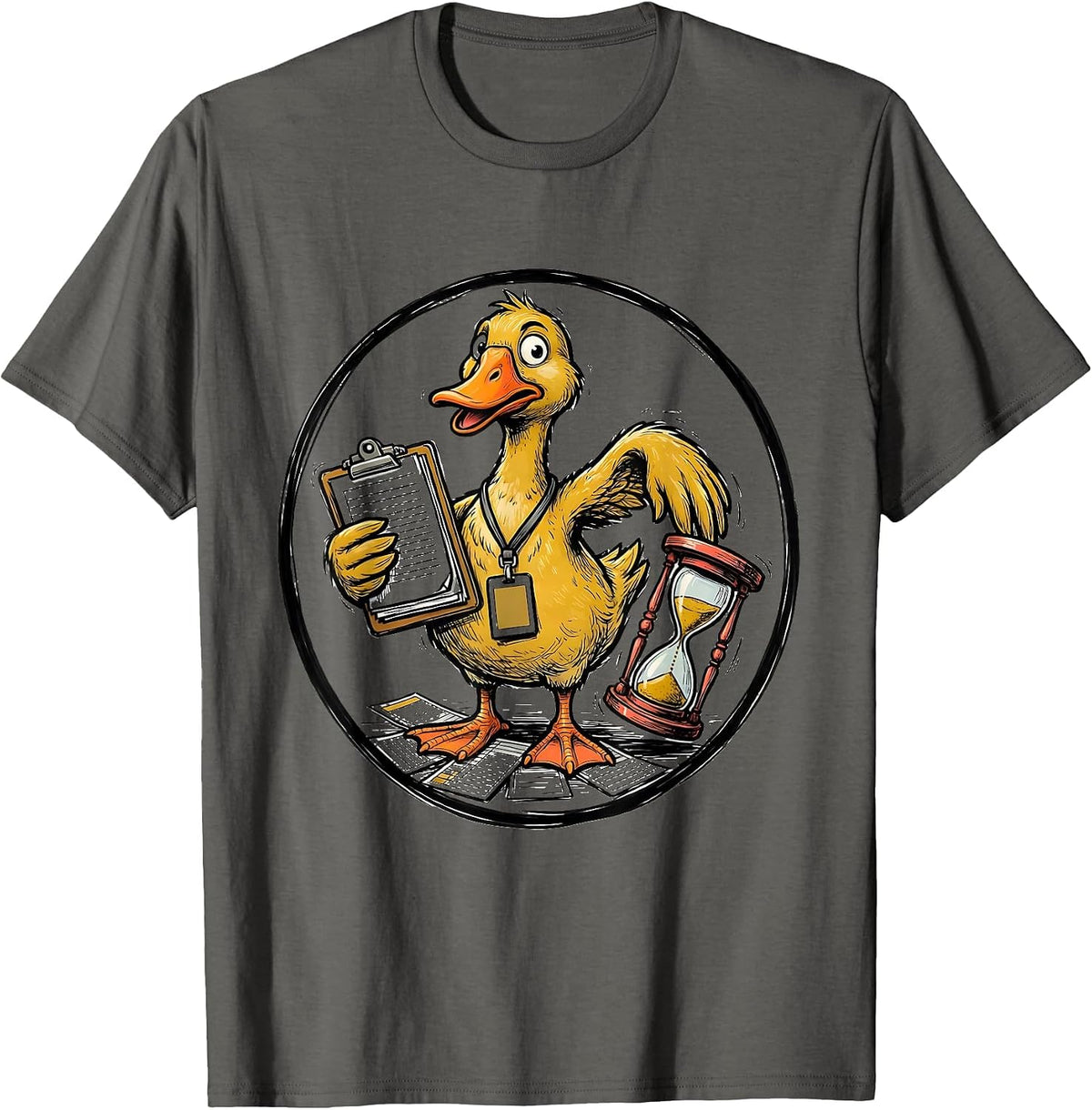 Paraprofessional Goose Workplace Humor Support Staff T-Shirt - Asphalt Grey
