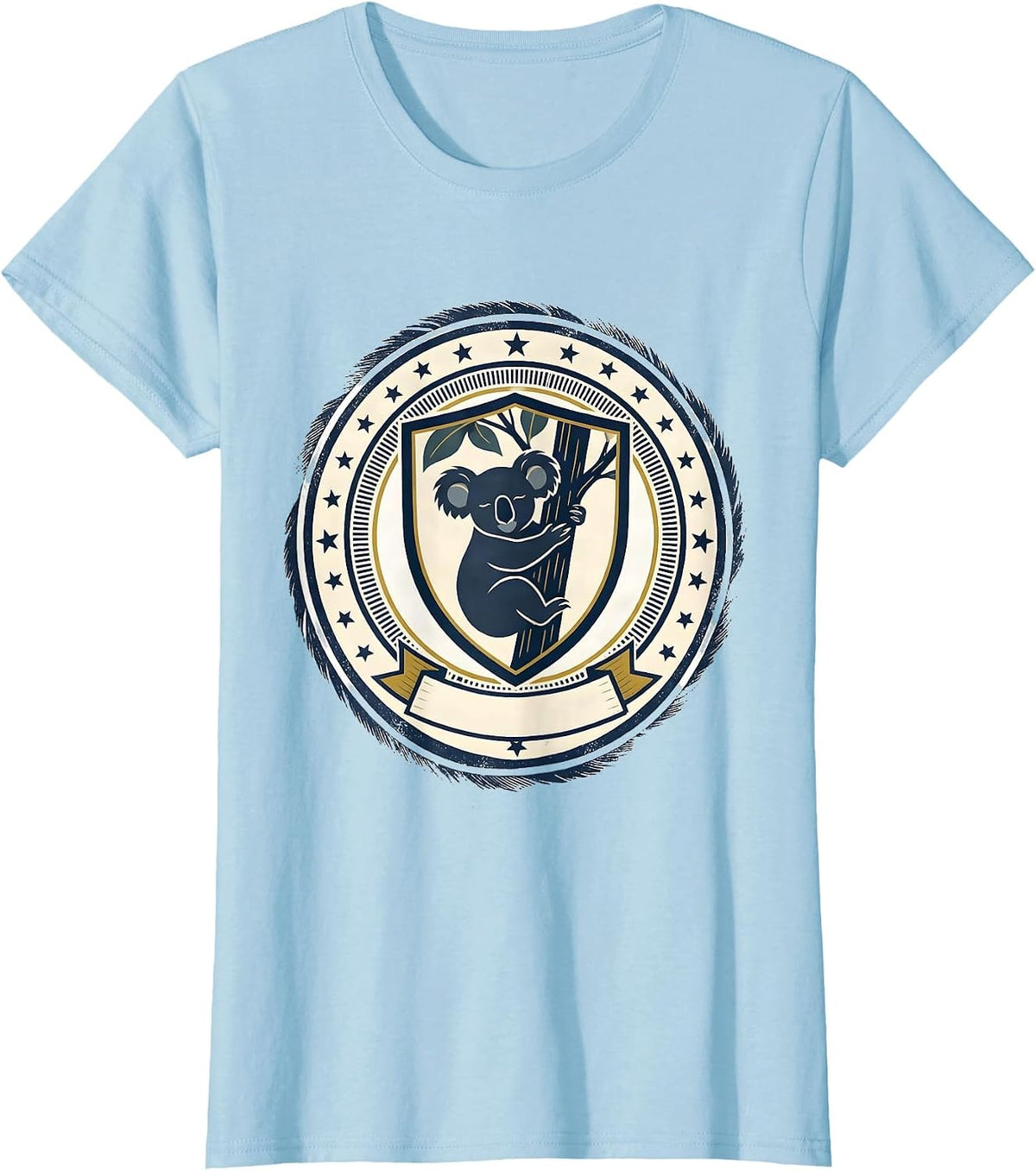 Women's Koala Seal Cute Animal Lover Emblem Gift T-Shirt - Baby Blue