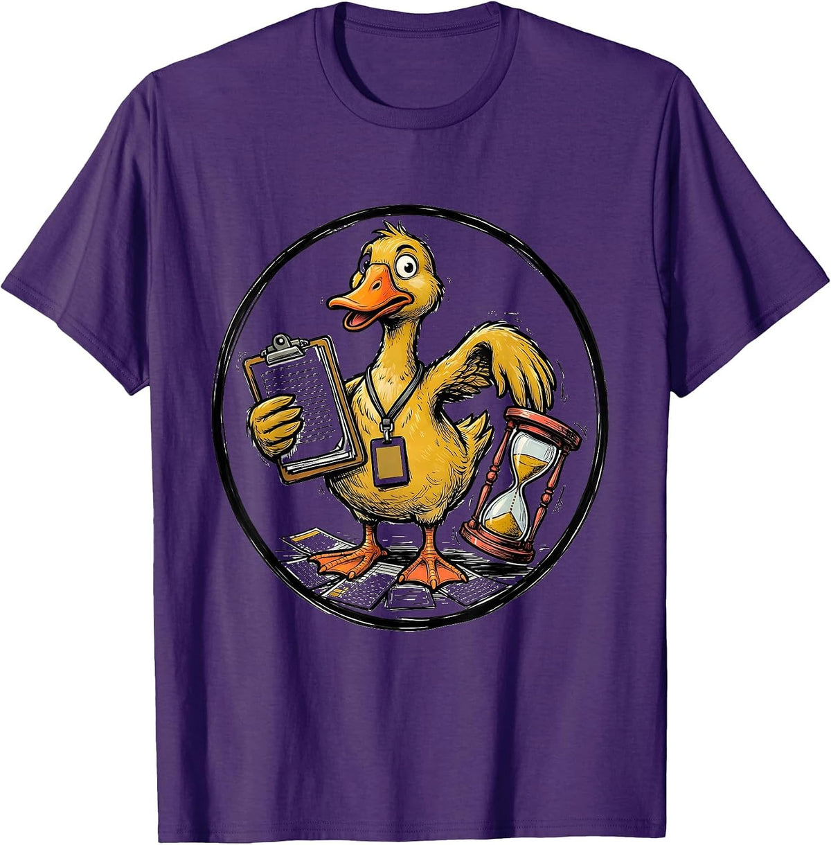 Paraprofessional Goose Workplace Humor Support Staff T-Shirt - Purple