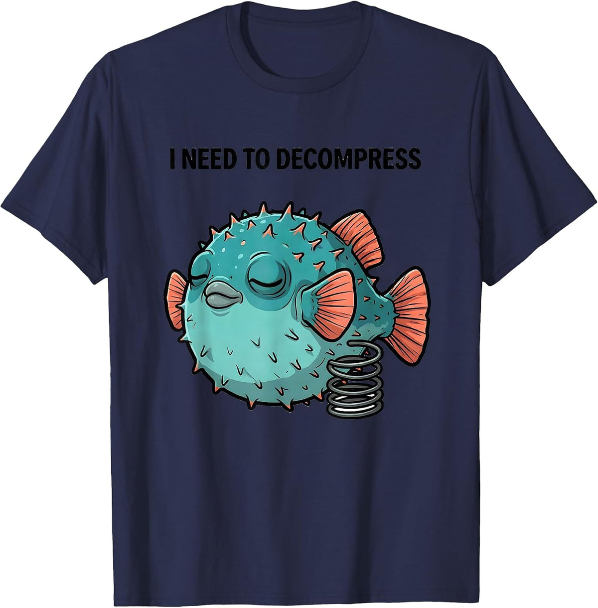 I Need To Decompress Funny Autism Meme Autistic Humor T-Shirt - Navy Blue