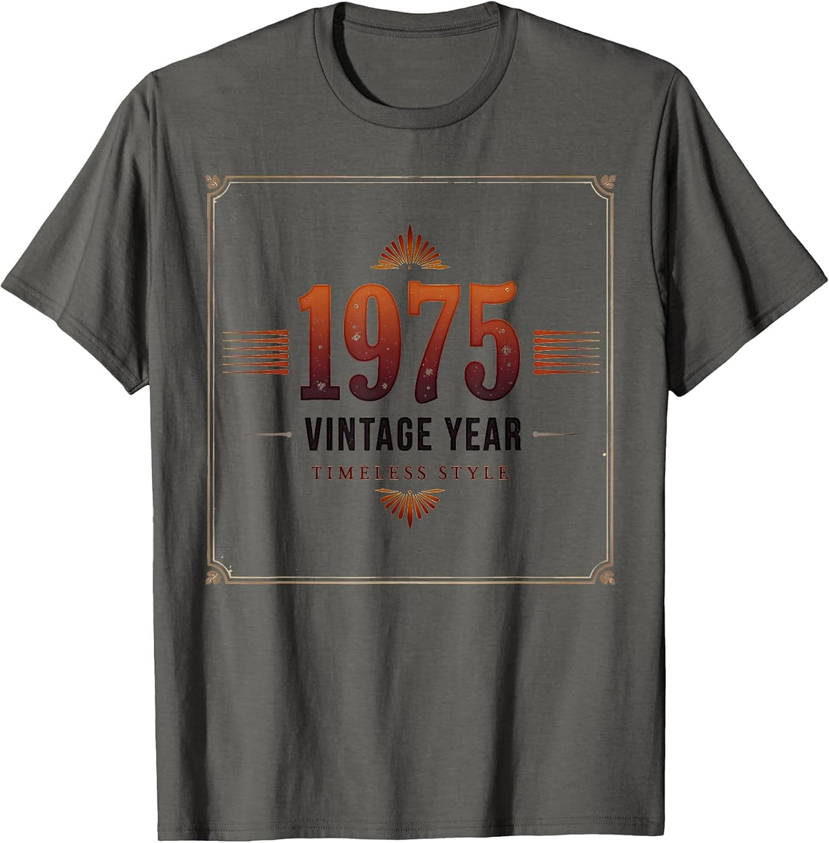 1975 Vintage Year Timeless Style Retro Design T-Shirt - Asphalt Grey