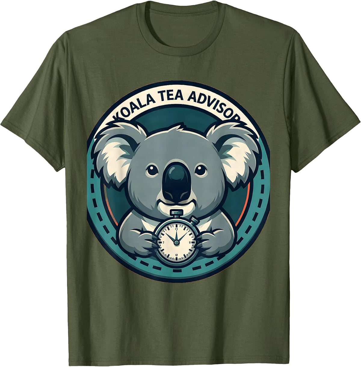 Men's Koala Tea Advisor Funny Koala Lover Cute Animal Humor T-Shirt - Olive Green