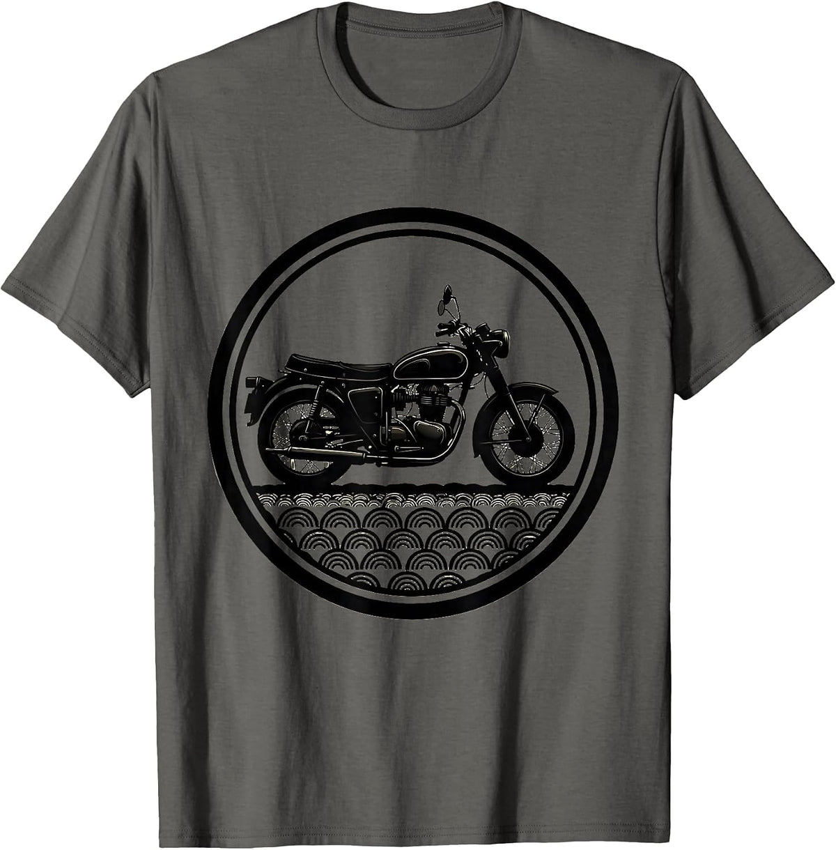 Milwaukee Vintage Motorcycle Cobblestone Street T-Shirt - Asphalt Grey