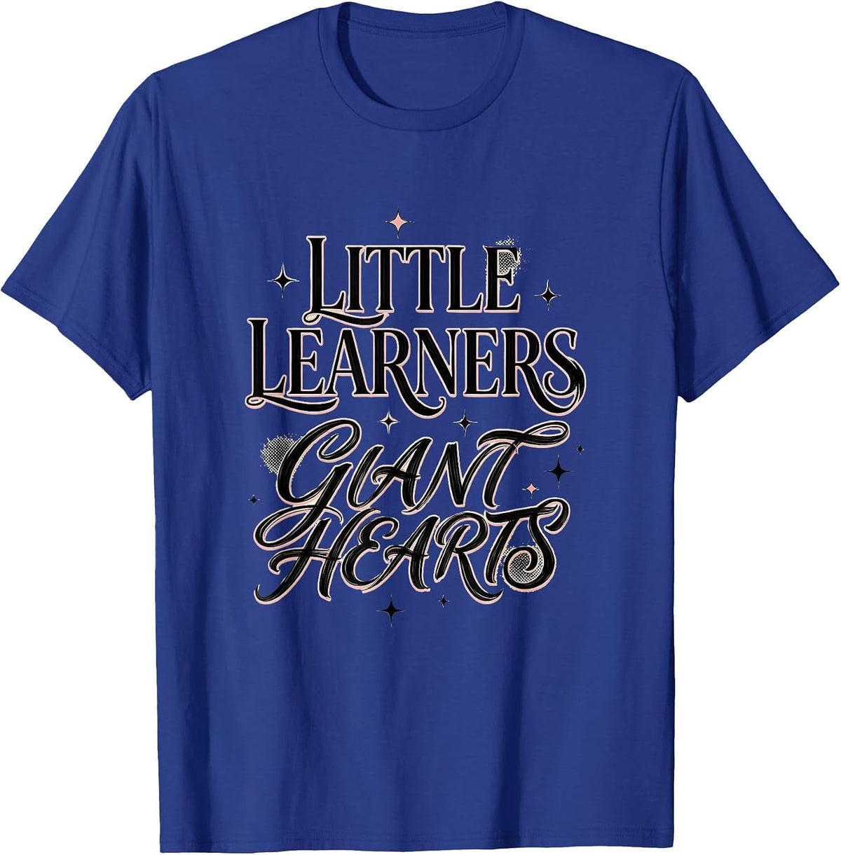 Men's Little Learners Giant Hearts 2nd Grade Teacher T-Shirt - Royal Blue