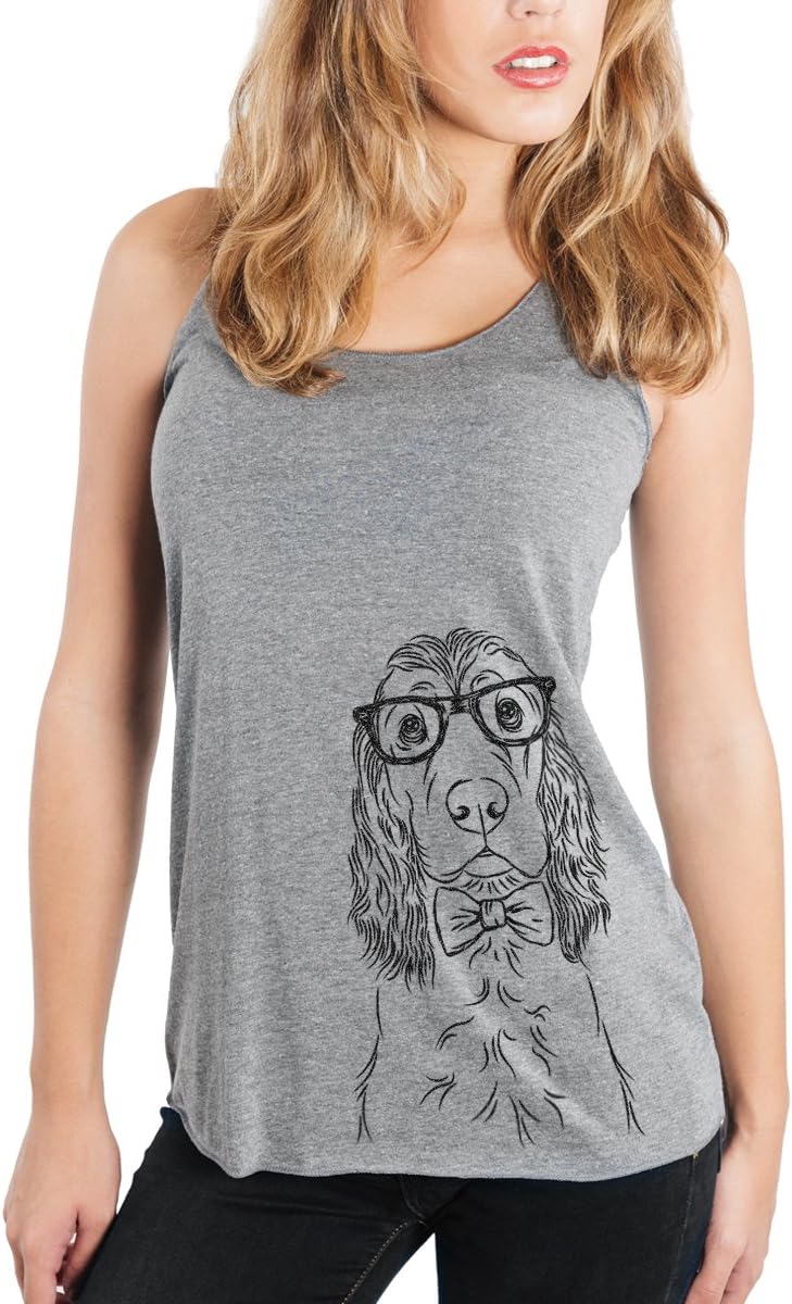Inkopious Logan the Cocker Spaniel Triblend T-Shirt - Grey Racerback