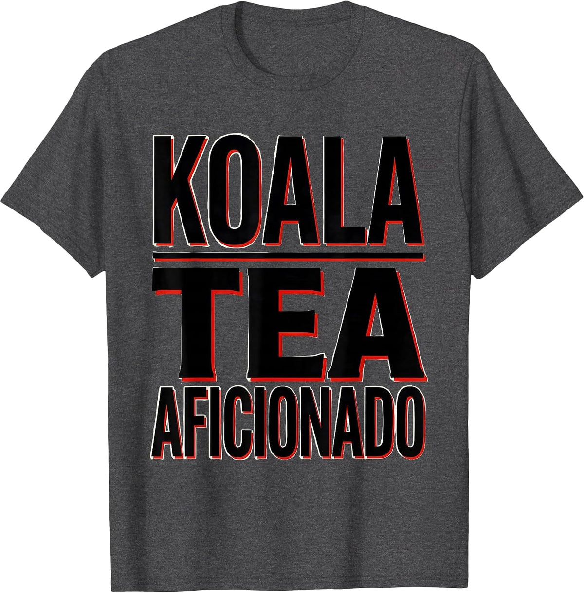 Koala Tea Aficionado Funny Koala Lover Cute Animal Humor T-Shirt - Dark Heather Grey