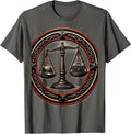 Equal Rights Labor Day Balance Scale Graphic T-Shirt - Asphalt Grey