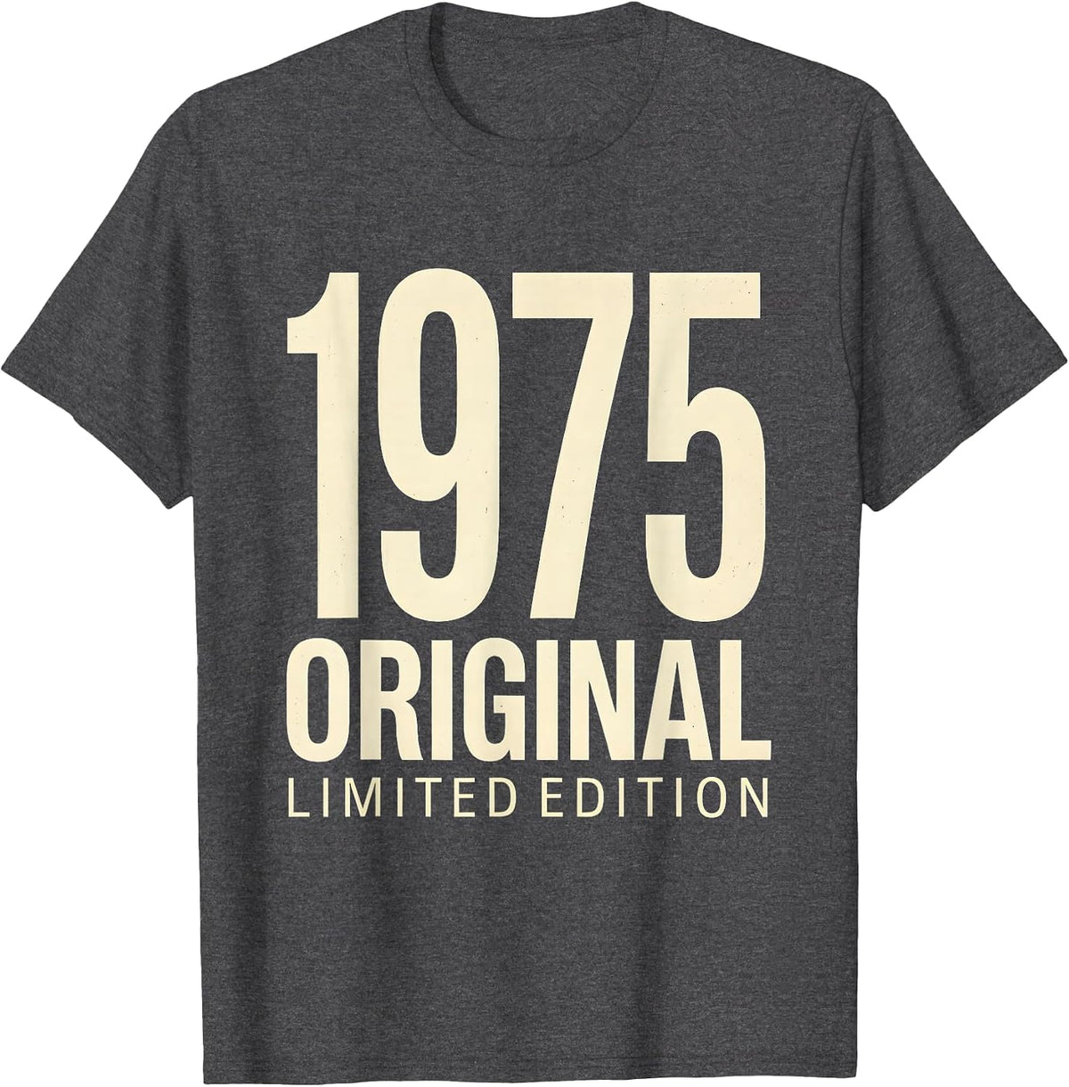 Vintage 1975 Original Limited Edition Men's Design T-Shirt - Dark Heather Grey