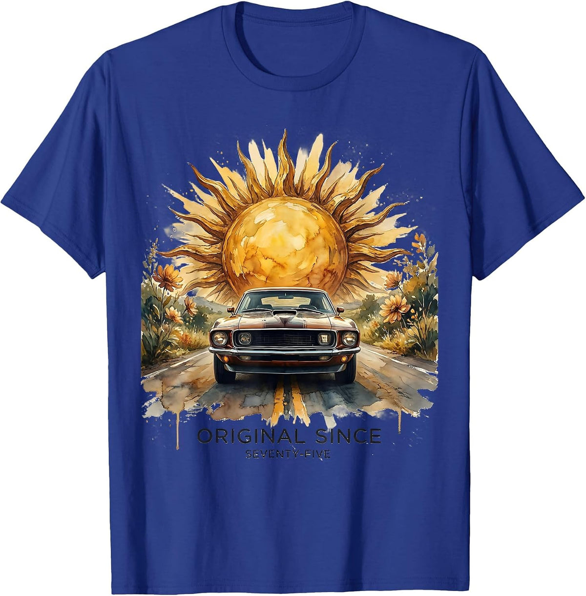 Original Since Seventy-Five Vintage 1975 Design T-Shirt - Royal Blue